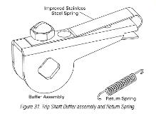 192A9651G1, GE | Buffer Paddle Assembly for Trip Shaft - Buffer Paddle Assembly for Trip Shaft